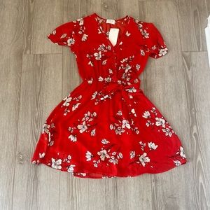 Sienna Sky red floral sundress size XS